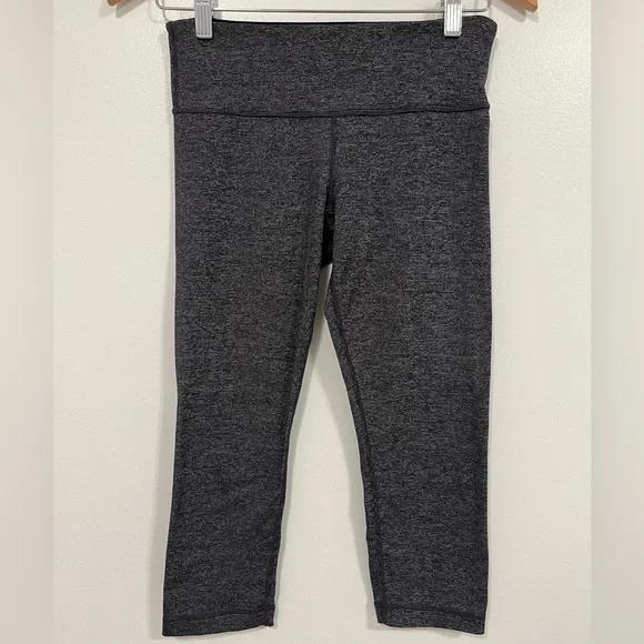 Lululemon Wunder Under Crop Black/Black 6 - Picture 8 of 16